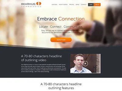 Website homepage design