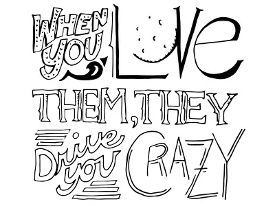 Moonstruck [hand-lettering] hand lettering ink lettering movie quotes pen and ink uniball