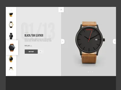 Watch preview clean design gallery landing layout navigation slider typography ui watch web website