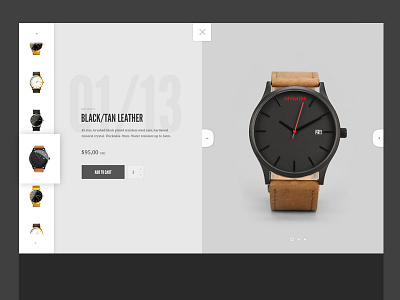 Watch preview clean design gallery landing layout navigation slider typography ui watch web website