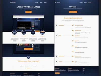 Motion Website clean design flat layout video website