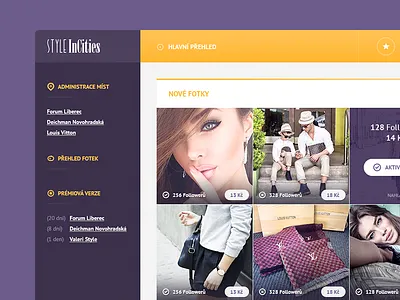 Simple user interface admin administration clean design flat instagram interface layout ui user web website