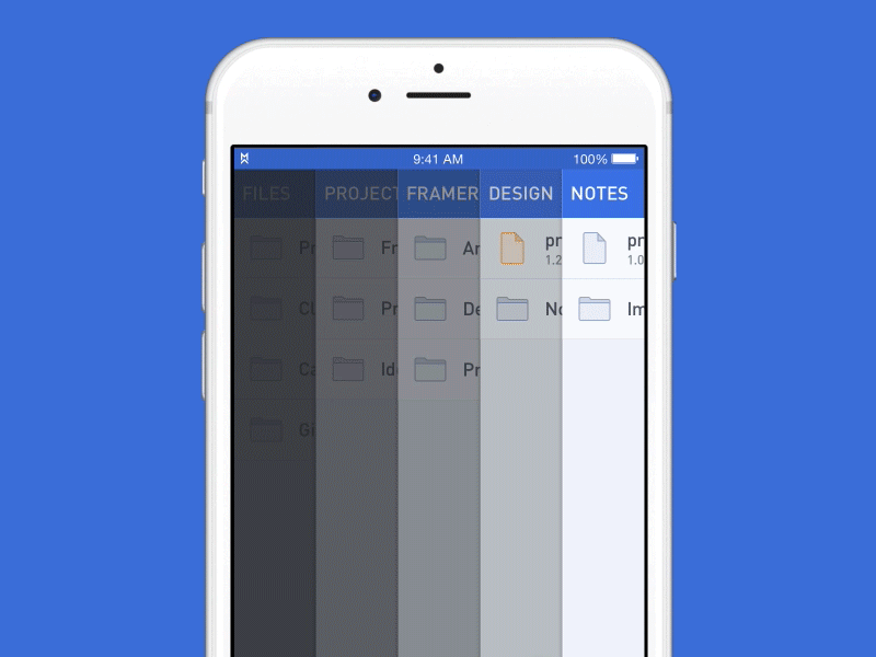 iOS Nav Concept animation framer ios prototype ux