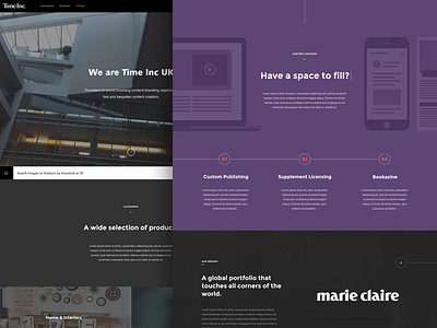 Time UK big banner brands brochure flat ui website