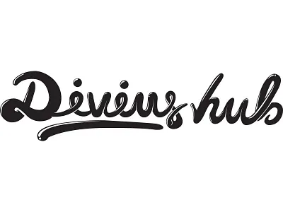 Divius Typography hand drawn illustration lettering logo text typography