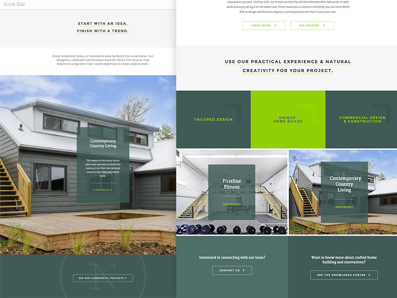 Example of Custom Home Builder Website
