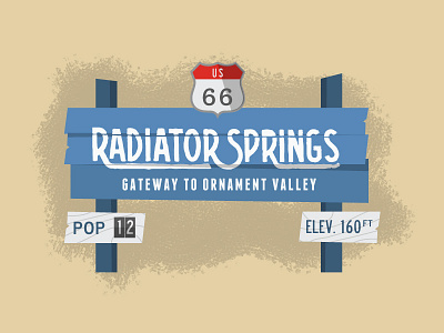 Radiator Springs disney disneyland disneyworld fantasyland illustration sign snapchat tomorrowland walt