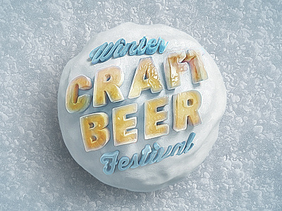 Ice Text 3d beer c4d compositing ice winter