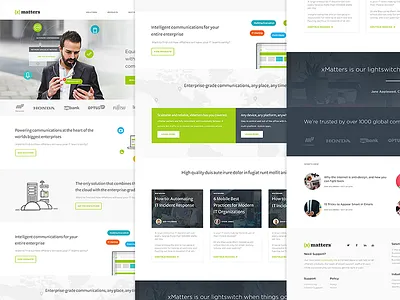 xMatters.com Homepage communications features homepage london manchester page products saas software solutions web xmatters