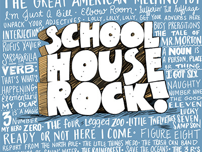 Saturday Morning Rock! i remember whensday lettering