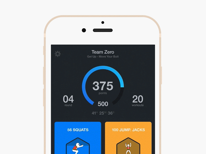 Menu Interaction animation app exercise framer interaction ios ios app menu protoype social ui ui design