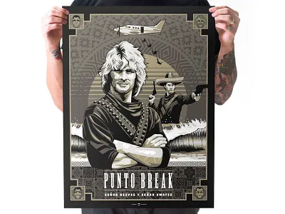 Point Break illustration poster print screen spanglish