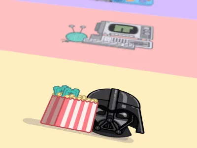 Microsite Illustration Set animated gif animation browser character colorful gif humour illustration loop simple star wars vector