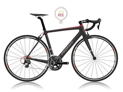 Just Ride bicycle design label lines logo