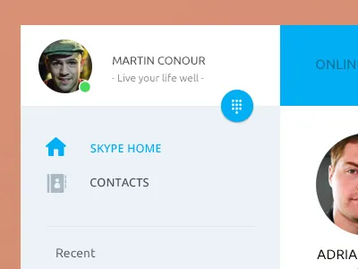 Skype concept design material husam yousef redesign skype ui ux