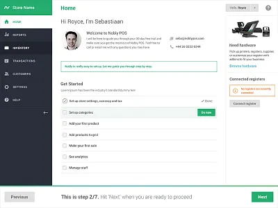 Todo Dashboard - Nobly daily023 dailyui dailyui023 dashboard guided tour onboarding todo wizard