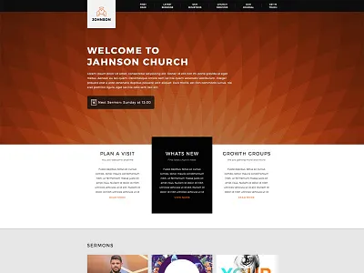 Jahnson Church WIP baptist black church clean flat joomla template