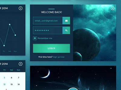 IgnitionDeck Ui Kit button chart dropdown icon menu pagination slide space ui universal video
