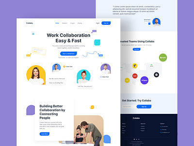 Team Collabs Website UI collab design home landing landing page team team collabs ui uiux ux website