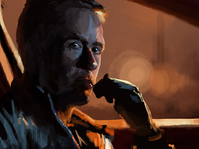 Drive digital painting movie painting photoshop