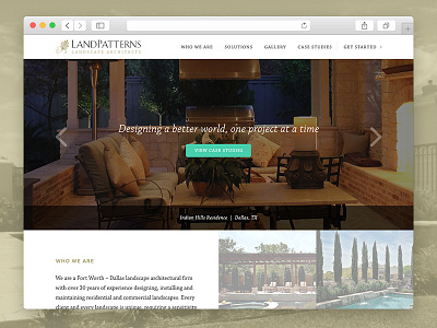 LandPatterns Website dallas flat landscape landscaping layout responsive texas ui web website