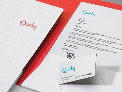 Quirky Stationary business card design folder graphic print stationary