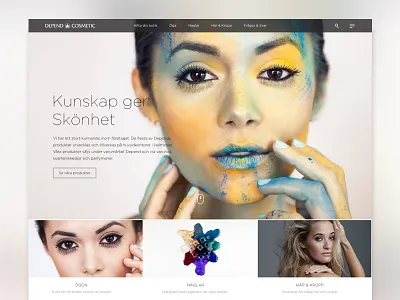 Depend - Landing page clean design flat fresh landing page ux