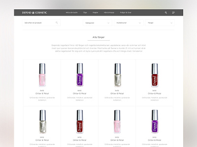 Depend - Product page clean fresh overview products ux