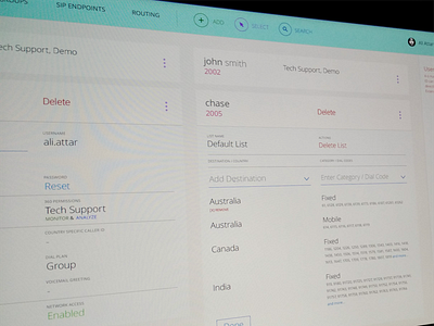 User List - Detailed (See attachment for animation) animation crm dashboard data dropdown flat fresh opensans typography ui ux whitespace