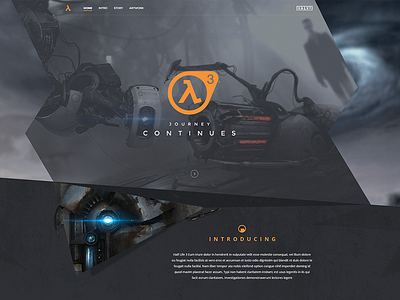 Half-Life 3 clean game design gaming half life half life 3 web hl3 journey source valve web webdesign website