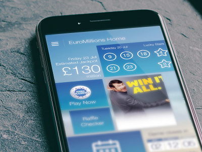 National Lottery iOS App Design national lottery app design uk national lottery