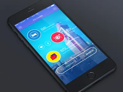 ITC Hotel Mobile App Concept application design hotel icons interaction interface iphone mobile ui