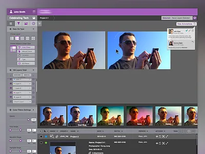 Pictures Editing System Concept comments controls dashboard filters picture table