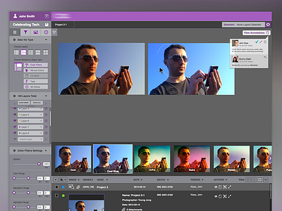 Pictures Editing System Concept comments controls dashboard filters picture table