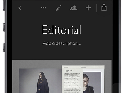 Mobile moodboard header ios metro nova title