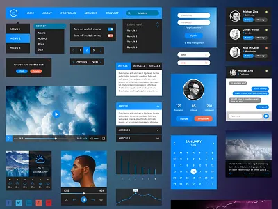 Retina UI Kit • Download Link free download graphic pack psd ui ui kit ui packs user interface web web design web ui kit