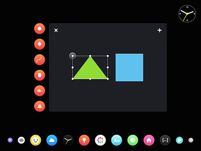 Application Based Dock blck os blck os app dock computer night concept concept operating system operating system redesign vector operating system