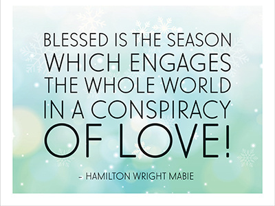 Blessed is the Season blue christmas color stars type typography