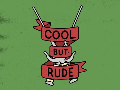 Cool But Rude art illustration josh lafayette lettering lol raphael sai tattoo tmnt typography