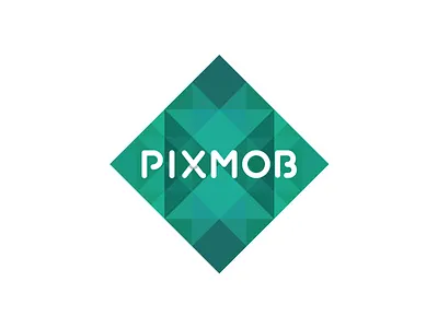 PIXMOB atrokhau clean crisp design flat geometry green sea logo minimal minimalist simple turquoise