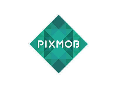 PIXMOB atrokhau clean crisp design flat geometry green sea logo minimal minimalist simple turquoise