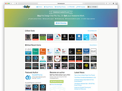 New ThemeSnap Frontpage Design drupal themes html marketplace psd templates site templates theme marketplace wordpress themes