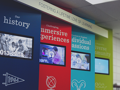 School Display colors display environmental interactive layout photos school