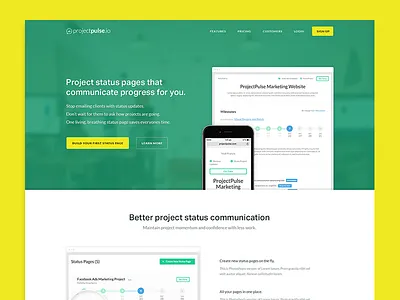 Project Pulse - Concept Design Rebound concept design green marketing startup ui website design yellow