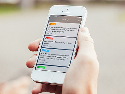 Brief App Posts app cards iphone list posts