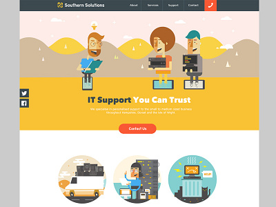 Homepage Design illustration responsive design web design