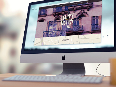 Happy Hours Website coworking design desk happy hours happy hours coworking imac rabbit rennes web webdesign