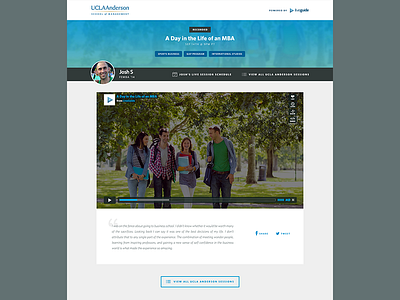 Recorded Tour education hero landing live mba profile quote recorded tour ucla university video