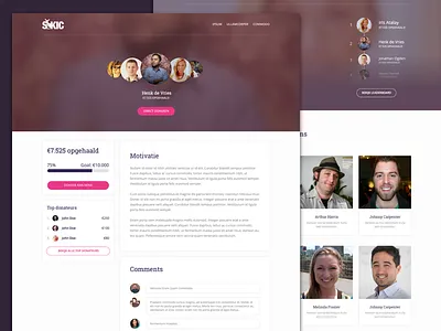Website SKIC (WIP) - feedback welcome design donate overview team ui web
