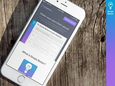 [Simply Better] Responsive Landing Page app feedback flat mobile responsive tag tool ui ux web